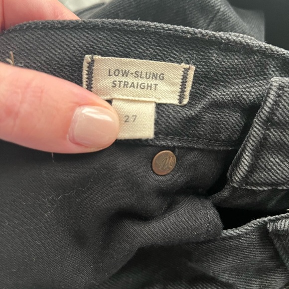 Madewell Black Low Slung Straight Women’s Size 27 - Picture 5 of 6